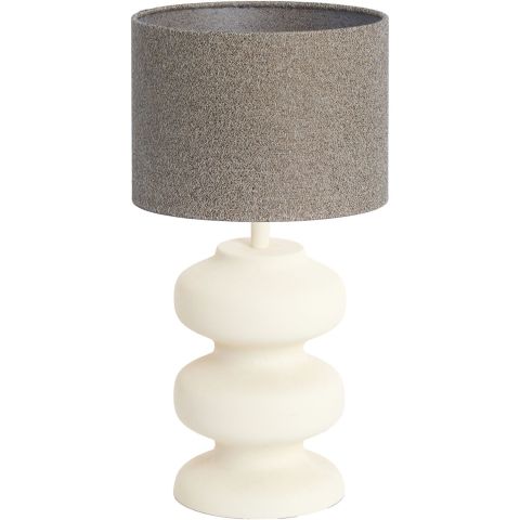 Tafellamp Boras small beige met grijze kap
