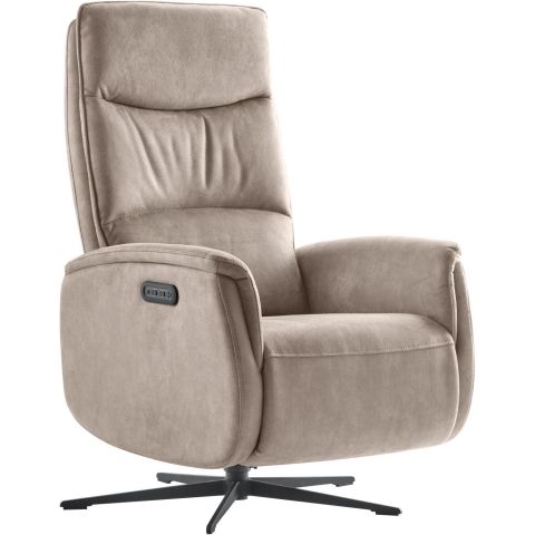 Relaxfauteuil Candora elektrisch microleder grijs