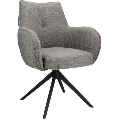 Eetkamerstoel Derio draaibaar grijs