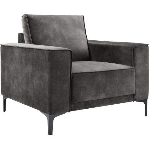 Fauteuil Calira velvet antraciet basic comfort