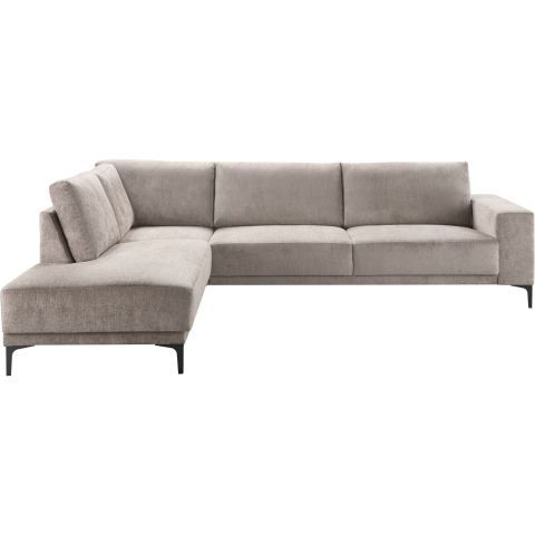 Hoekbank links Clanton taupe basic comfort