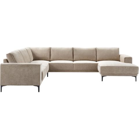 Hoekbank links Calira taupe premium comfort