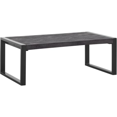 Salontafel Newhaven zwart mangohout 110x60 cm rechthoekig