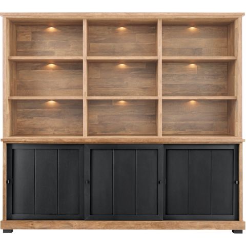 Wandmeubel Ladonia 210x233x50 cm 3 schuifdeuren