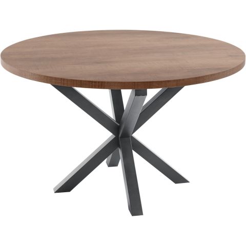 Eettafel Caltana 130 cm donkerbruin rond