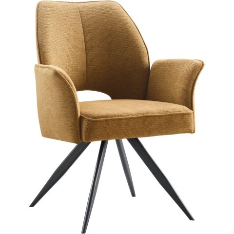 Eetkamerstoel Matane draaibaar geel