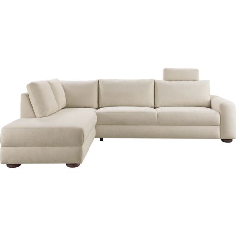 Hoekbank links Famatina met hoofdsteun beige basic comfort