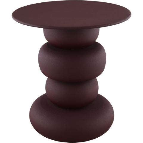 Bijzettafel Easdale 40 cm rond rood