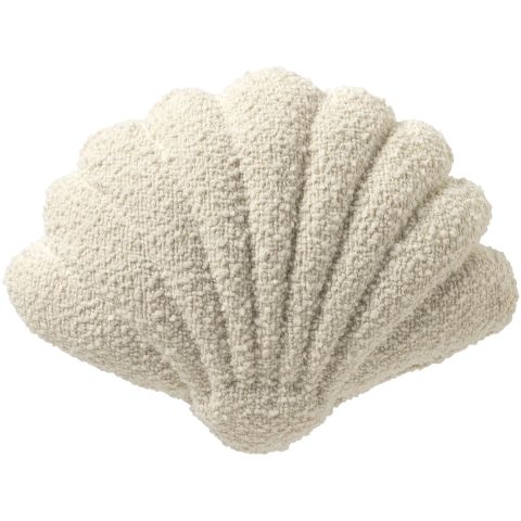 Sierkussen Westray 34x45 cm wit in schelpvorm