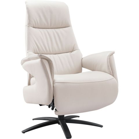 Relaxfauteuil Altonia large lichtgrijs leer