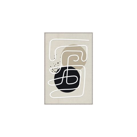 Schilderij Kolding 120x80 beige lijst