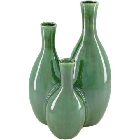 Vaas Badula glazend groen