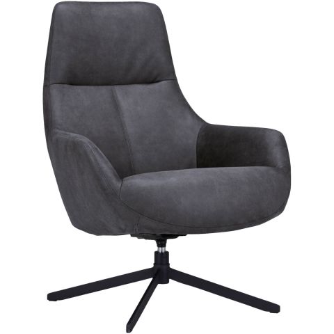 Draaifauteuil Kenmare microleder donkergrijs