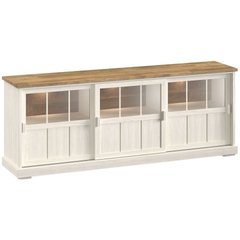 Dressoir Eldora 233 cm	met 3 schuifdeuren en verlichting