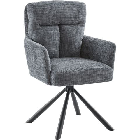Eetkamerstoel Dixson draaibaar antraciet